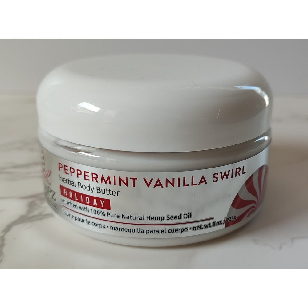 HEMPZ Holiday Peppermint Vanilla Swirl Herbal Body Butter 8oz